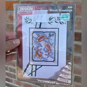 DESIGN Works Crafts Japanese KOI Fish Counted Cross Stitch Pattern Kit NEW